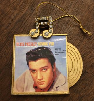 Rare Elvis Presley Epe Record Loving You Christmas Ornament