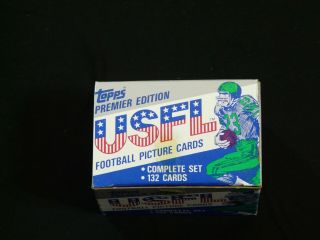 1984 Topps Football Usfl Complete Factory Set 132 Cards Nrmt Rare Many Rookies