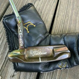 Rare Scotty Cameron Oil Can Newport Putter,  Aop,  34.  5 In.  With Rare Sight Line