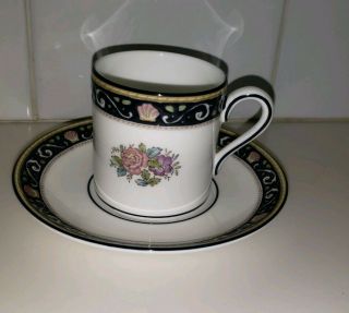 $59 Rare Wedgwood Runnymede Demitasse Tea Cup And Saucer Set