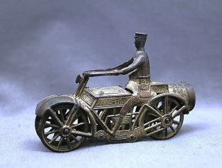 Rare 4 In.  Diecast Indian Motorcycle Whistle - Prewar Japan