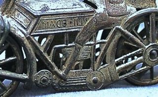 Rare 4 in.  Diecast Indian Motorcycle Whistle - Prewar Japan 3