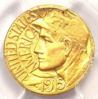 1915 - S Panama Pacific Gold Dollar Pan - Pac G$1 - Pcgs Au Detail - Rare Coin