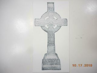 Printing Letterpress Printer Block Decorative Stone Cross Religious Antique 3