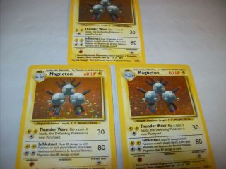 X3 Pokemon Card Base Set Edition Mp Magneton 9/102 Holofoil Rare 