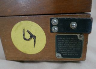 Antique Leeds & Northrup Co Galvanometer Test Equipment Voltage,  Wood Case 3