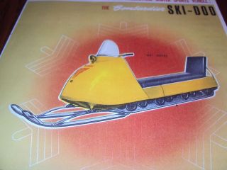 1964 Vintage Bombardier Ski Doo Snowmobile Brochure