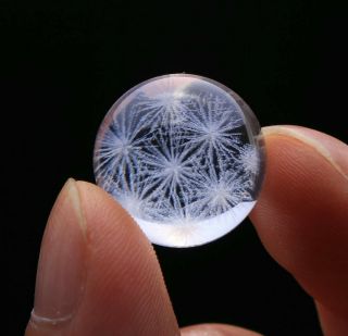 7.  6g Find Rare Natural Pretty Snowflake Phantom Quartz Crystal Sphere Ball81