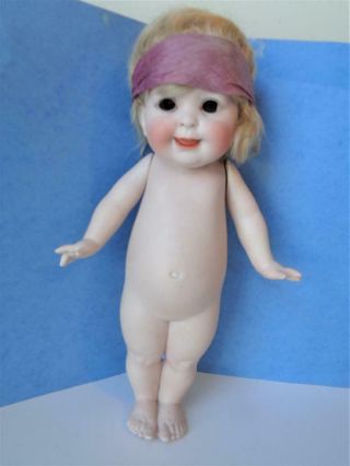 Rare Our Fairy 11 " Hertel Schwab 222 All Bisque Kewpie Character Doll German