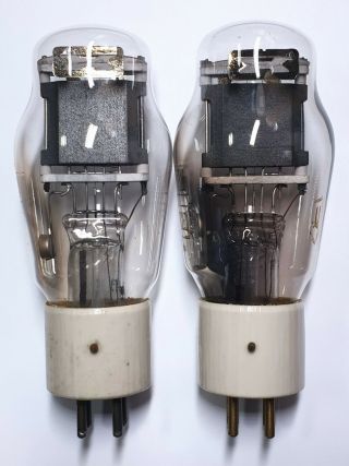 Two rare Mazda 3 - T - 20 (type 801 / VT - 62) vacuum tubes with graphite plate 2