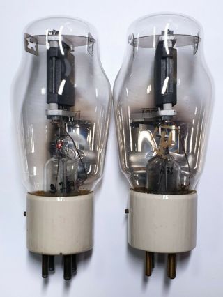 Two rare Mazda 3 - T - 20 (type 801 / VT - 62) vacuum tubes with graphite plate 3