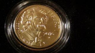 2016 W Mark Twain Five Dollar Gold Rare 1 Of 5,  695