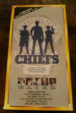 Chiefs Vhs Charlton Heston Keith Carradine Billy Dee Williams John Goodman Rare