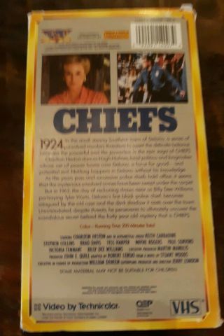 CHIEFS VHS CHARLTON HESTON Keith Carradine BILLY DEE WILLIAMS John Goodman Rare 2