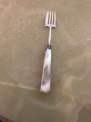 Antique Mother Of Pearl Handled Cake Fork