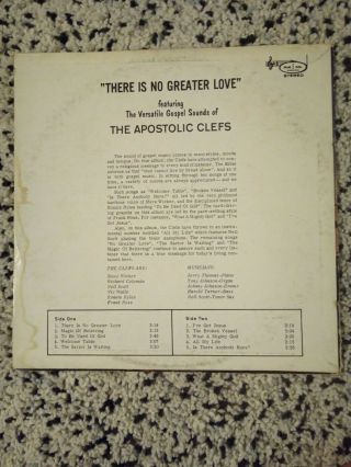 The Apostolic Clefs - There Is No Greater Love Rare Private Press Lp 2