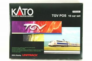 Kato N - Scale K10914 Tgv Pos 10 Car Set With Display Unitrack Very Rare