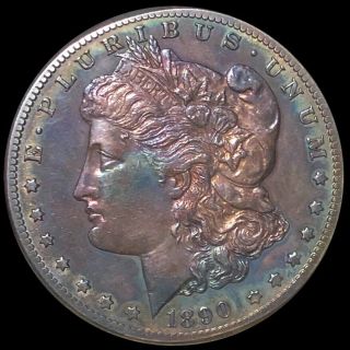 1890 - Cc Morgan Silver Dollar Closely Uncirculated Rare Carson City $1 Coin Nr