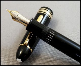 Vintage Montblanc Meisterstuck 149 Fountain Pen 1980s With A Rare 14 K F Nib