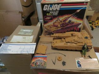 Vintage Gi Joe Arah Mauler Mbt Tank Hasbro Complete W Instructions & Driver 1985