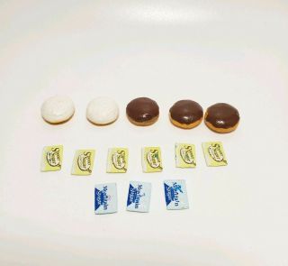 Rare Retired Re - Ment Miniatures Mini Sweets 1 Donut Drive Thru Barbie Size A62