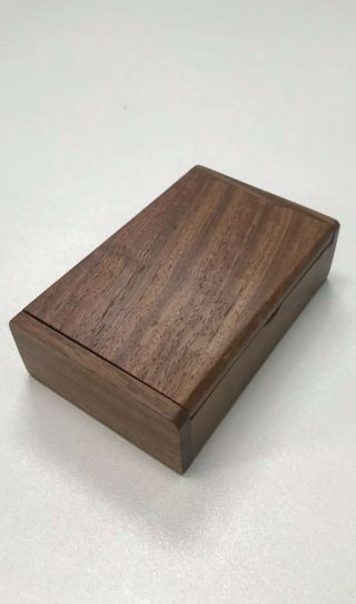 Vintage Small Real Wooden Handmade Box Trinket Storage Keepsake Jewelry Card