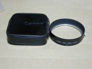 Canon 50mm F0.  95 Dream Lens Hood With Case In Ex,  Very Rare