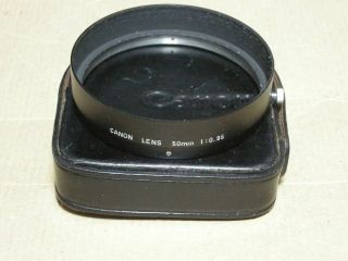 Canon 50mm f0.  95 Dream lens Hood with case In EX,  VERY RARE 2