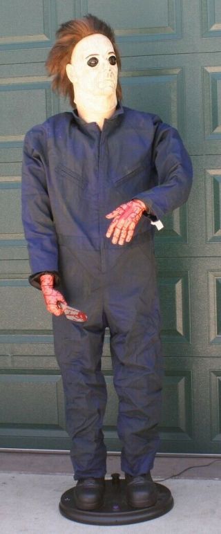 Rare H20 Halloween Animated Life - Size Michael Myers Animated Prop With Knife