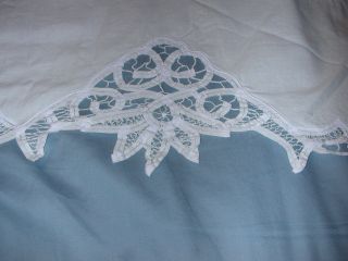 Vintage Set White Cotton Swag Curtain with Lace 2