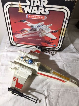 Vintage Star Wars 1980 Tauntaun " Closed Belly ",  X Wing Fighter,  & Land Speeder