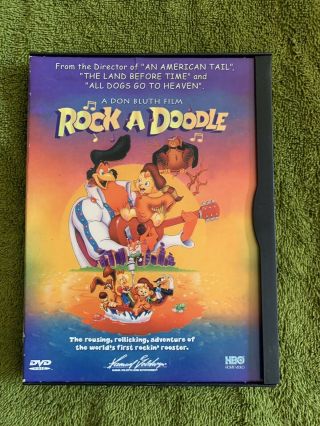 Rock - A - Doodle Dvd Snapcase Rare Oop Kids Movie Family Cartoon Animated