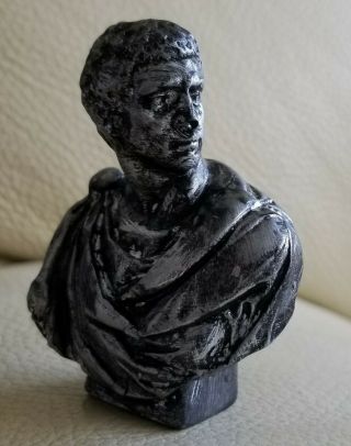 Ancient Roman Republic Brutus Julius Caesar Assassin Antique Silver Bust Statue 2