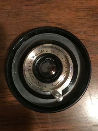 Rare Vintage Leica Summaron 35mm F/3.  5 Screw Mount Lens 7769
