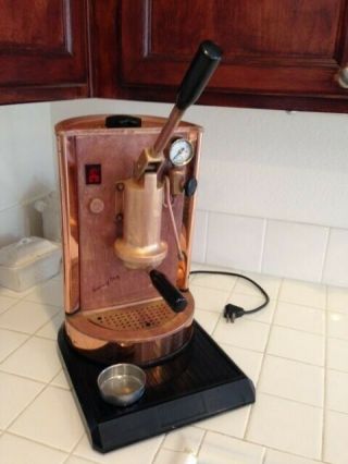 Rare Italian Style Enrico Of Italy Copper And Brass Lever Espresso Machine