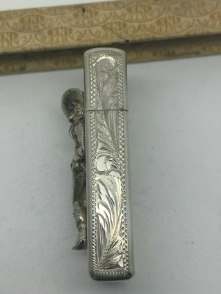 Rare ZIPPO 1993 Sterling Silver Hand Engraved Cowgirl Rodeo Lighter 3