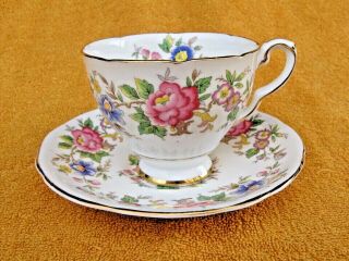 Vintage Royal Stafford Bone China Tea Cup And Saucer - " Rochester "