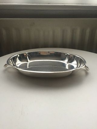 Vintage Silver Plated Serving Tray With Handles,  11”/28 Cm
