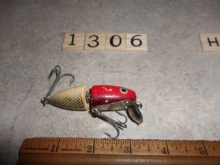 T1306 H Vintage Wooden Jointed Minnow Fishing Lure