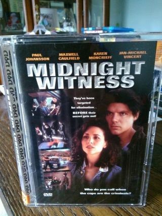 Midnight Witness (rare & Oop Dvd) Paul Johansson,  Maxwell Caulfield Like