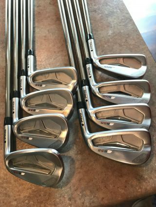 Rare Ping S55 Iron Set Black Dot W Upgraded Recoil F4 110 Shafts