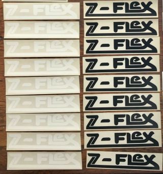 Nos Z - Flex White Jay Adams Design / Rocker Decal / Sticker Vintage Skateboard