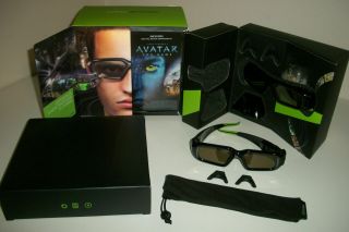 Rare Nvidia 3d Vision Kit With (2) Wireless Nvidia 3d Glasses 942 - 10701 - 0007 - 000