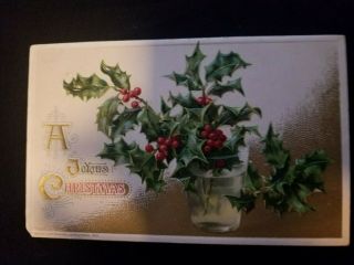 Vintage Antique Christmas Postcard From Early 1900 