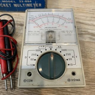 Vintage Midland Pocket Multimeter Volt Ohm Jeweled Milliammeter 23 - 094 - 3.  5 in 2