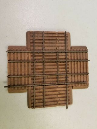 Vtg.  Ho Scale Truscale Wood Roadbed Track: Rare Co8 Double 90° X Crossing