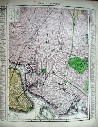 1911 Brooklyn,  Ny Antique,  Atlas Map S.  York City Back.  108 Years - Old