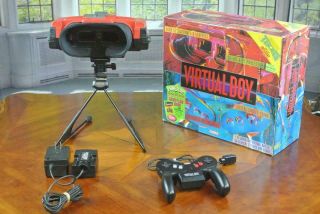 Rare Nintendo 3d Virtual Boy Vb Game System With Boxed &