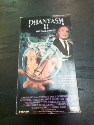 Phantasm Ii 2 Rare Vhs Mca 1988 The Ball Is Back Reggie Banister Don Coscarelli