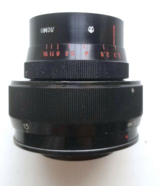 Very rare LOMO OKS6 - 75 - 1 75mm f2.  0 cinema lens M42 converted and CLA ' d RO2 - 2M A, 2